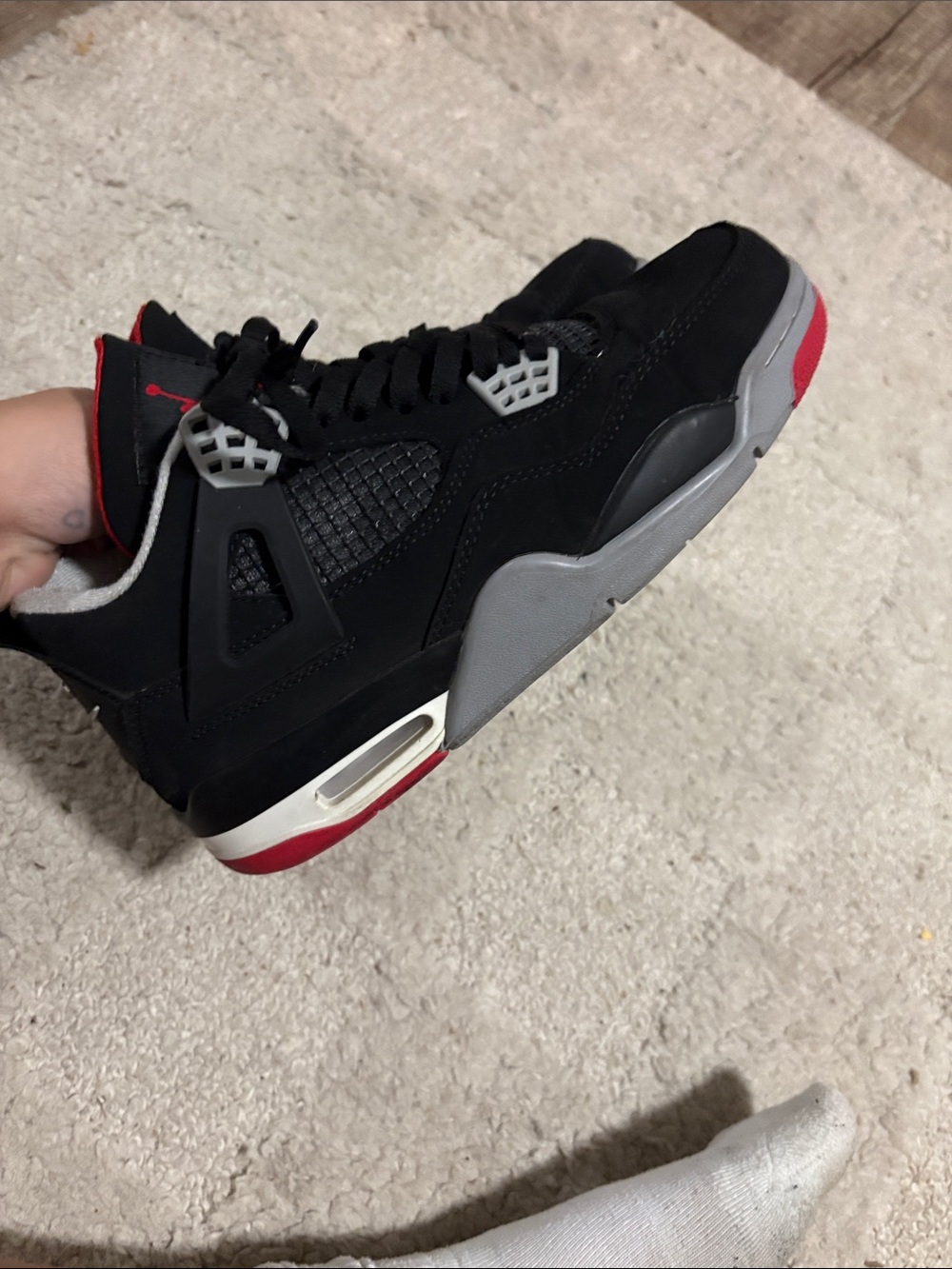 Jordan Black and Red Retro Basketball Shoe